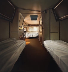 Gina Heyer 'Caravan Interior I' 2014 oil on board 300 x 315 mm