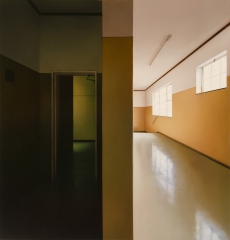 Gina Heyer, Shift, 2019  oil on board 440  x 460 mm